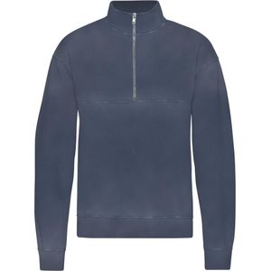 1/4 rits sweater Colorful Standard Organic Neptune Blue