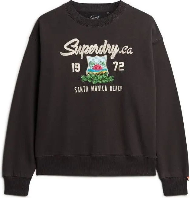 Superdry - Souvenir Graphic - Geborduurde Crew Sweater - Losse Pasvorm