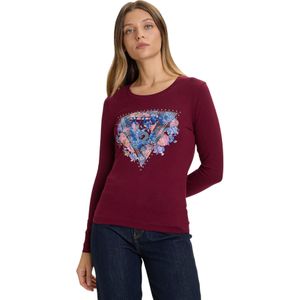 Dames-T-shirt Guess Peony Triangle