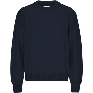 Trui met oversized ronde hals Colorful Standard Navy Blue