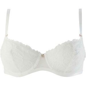 Morgan - Maud - Beugelbeha - Boddempende - Geborduurde Tule met Bloemmotief