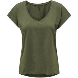 Dames-T-shirt met v-hals Only Winnie