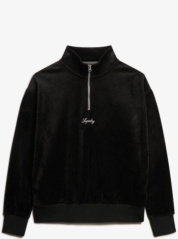 Superdry - Country Club - Velours Sweatshirt - Halve Rits