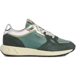 Pepe Jeans - PLS600010 Marlon - Leren Sneakers - Zwart - Plat - Veters - Casual