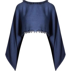 Linnen crop blouse voor dames Ikikiz