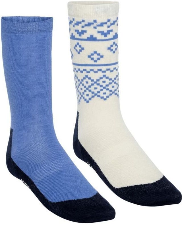 Kari Traa - Ragna - Sportsokken - Grijs - Jacquardbreisel - Crew Lengte