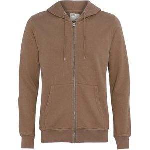 Hooded sweatshirt met rits Colorful Standard Classic Organic sahara camel