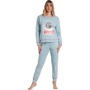 Dames lange mouwen fluffy pyjama Disney Winter Club