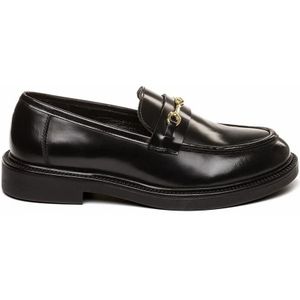 Steve Madden - Huddles - Loafers - Zwart - Hoogwaardig Leer