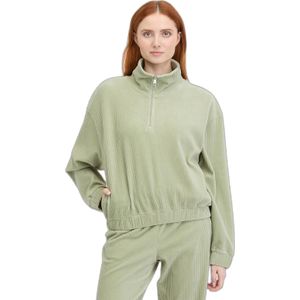 Ragwear - IZZAR CORD - Sweatshirt - Dusty Green - Staande Kraag met Rits in Troyer-stijl