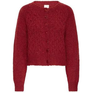 ICHI - IHBELABLUE - Gebreid Vest - Knalrood