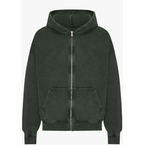 Oversized zip-up hoodie Colorful Standard Organic midnight forest