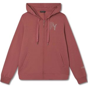 Dames hoodie met rits van french terry Freddy