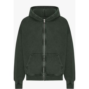 Oversized zip-up hoodie Colorful Standard Organic midnight forest