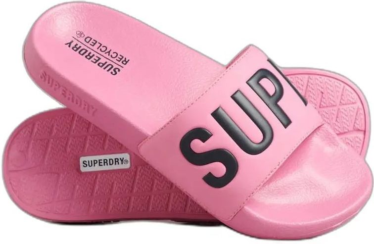 Superdry - Code Core - Slippers - Zwart - Polyurethaan - Voorgevormd Voetbed