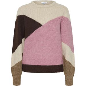 Damestrui met ronde hals b.young Oksana Jacquard