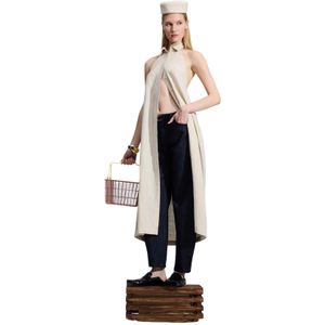 Damesjurk met linnen overhemd Ikikiz