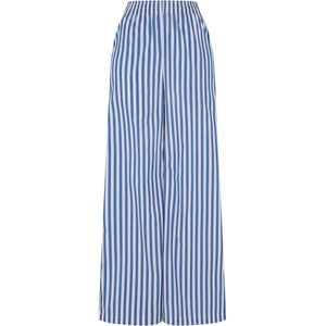 Urban Classics - Damesbroek - Wit/Blauw - Katoen/Polyester - Loose Fit