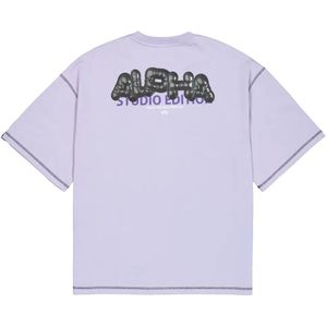 Alpha Industries - Studio Bubble Backprint - T-shirt - Pale Violet - Korte Mouwen - 100% Katoen
