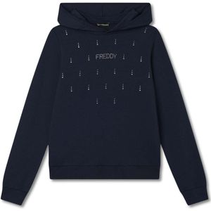Sweatshirt met klein logo van French terry voor dames Freddy