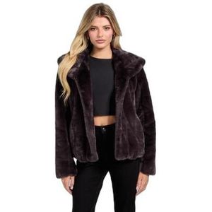 Guess - New Sophy - Damesjas - Eco-bont - Gestreept Synthetisch Bont