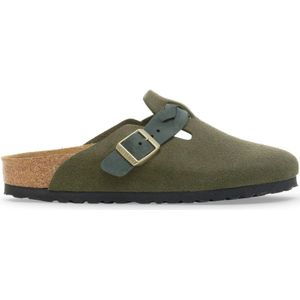 Geweven suède leren sandalen Birkenstock Boston