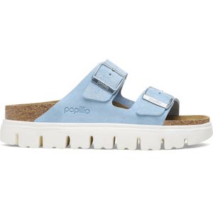 Dames muiltjes Birkenstock Arizona Platform Suede Leather