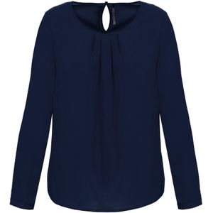 Damesblouse van crêpe met lange mouwen Kariban