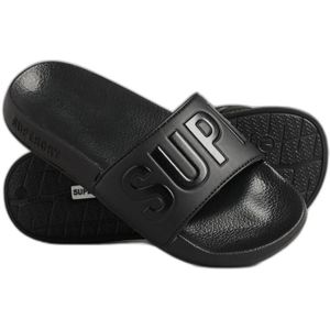 Superdry - Code Core - Badslippers - Gevoerde Bandjes - Gevormd Voetbed - Zwart