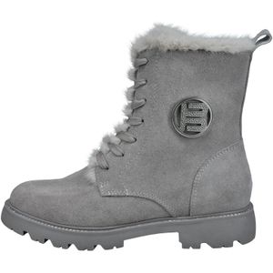 Bagatt - TT - Leren Veterboots - Donkergrijs - Gevoerd met Bont