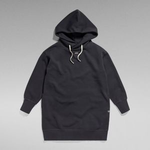 G-Star - Loose Hooded Sweatshirt Dress - Jurk - Zwart - Fleece