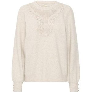 Fransa - Ellen 2 - Damestrui - V-hals - Gebreid - Lange Mouwen