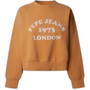 Pepe Jeans - Sweatshirt - Oranje - Katoen - Casual