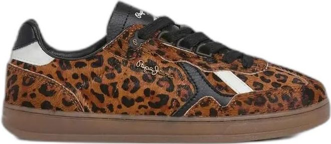 Pepe Jeans - PLS000013 - Trainers - Bruin - Dierenprint - Vetersluiting - Plat