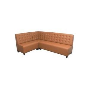 Retro Polsterbank mit Microfaser 140 cm 100 cm