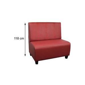 Esszimmerbank mit Rücken Gesteppt Höhe 118 cm 120 cm Leder