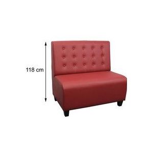 Retro Polsterbank mit Rückenlehne Höhe 118 cm 200 cm Microfaser