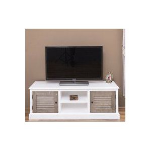 Landhaus TV-Board mit Lamellentüren