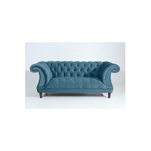 Vintage Sofa Isabelle - 2-Sitzer Samtvelours petrol