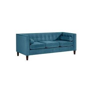 Vintage 3-Sitzer Sofa Joko Samtvelours petrol