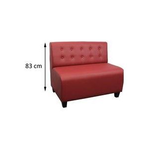 Retro Polsterbank mit Rückenlehne Höhe 83 cm 110 cm Webstoff
