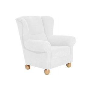 Ohrenbackensessel Malmö Veloursstoff creme