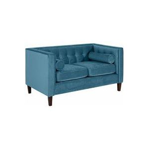 Vintage 2-Sitzer Sofa Joko Samtvelours petrol