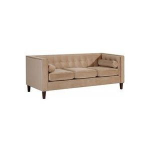 Vintage 3-Sitzer Sofa Joko Samtvelours sand