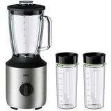 Braun JB3272SI PowerBlend 3 Blender 1.5L + 2 Bekers Zwart/RVS