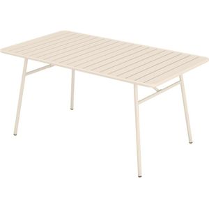 Tuintafel D160 cm van metaal - Beige - MIRMANDE van MYLIA