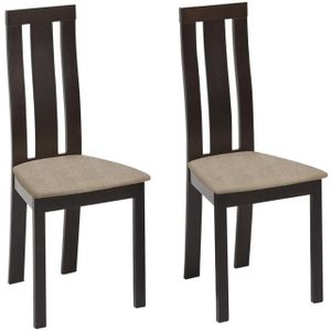 Set van 2 stoelen DOMINGO - Massief beuken - Wengé