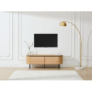 TV-Meubel - Natuurlijk Licht - MDF, Metaal - Draaideur, Soft Close