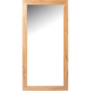 Rechthoekige spiegel van licht teak hout - 60 x 120 cm - AMLAPURA