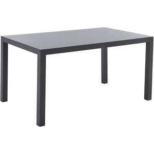 Tuineettafel van aluminium L150 cm - Antracietgrijs - JOLANE